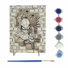Cerdá Figuras Coloreables Madera Spiderman 21 x 21 x 2 cm para Niños +3 Años