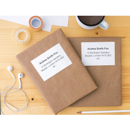 Q-connect KF10660 Etiquetas Adhesivas 105x148,5 mm para Fotocopiadora Láser Ink-jet, Caja 100 Hojas DIN A4