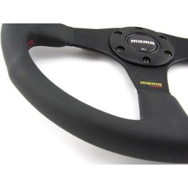 MOMO MOMVTUNERBLK32R Volante Tuner Competición Universal Piel Negra 320mm para Coche y Simulador Hecho en Italia