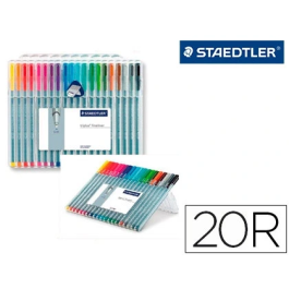 Staedtler 334 SB20P3 Estuche 20 Piezas Triplus Fineliner Rotuladores Punta Fina 0.3mm Colores Surtidos Precio: 20.50000029. SKU: B15BQ7X2VG