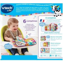 Vtech Baby Libro Musical Parlante Súper Encantado Gatitos Bebés 6-36 Meses Rosa con Piano, Canciones y Texturas