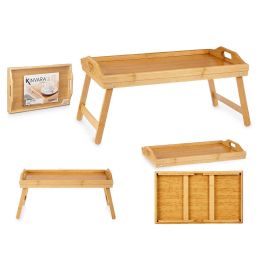 Bandeja Bambu Con Patas Plegables 50X30X21Cm Kinvara (6 Unidades)
