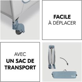 HAUCK SLEEP N PLAY GO PLUS Cuna de viaje plegable con ruedas, 60 x 120 cm, desde el nacimiento, Azul polvoriento