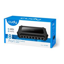 Cudy GS108D Switch Gigabit Ethernet 8 Puertos RJ-45 10/100/1000 Negro