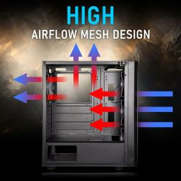 Bitfenix BIT1741675838926 Caja PC Apollo ARGB Semitorre ATX Negra - Sin fuente de alimentación
