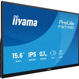 iiyama P1671HSC-B1 Monitor 15.6" Full HD IPS 1920x1080, 3ms, HDMI, 2x USB-C
