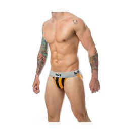 Tanga Mob Eroticwear Negro Naranja XXL