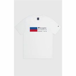 Camiseta de Manga Corta Hombre Champion Crewneck Blanco