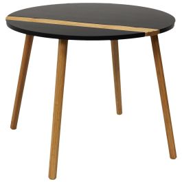 Home Deco Factory Juego de 2 Mesas Nido Bicolor Industriel Redondas Madera 60cm y 40cm