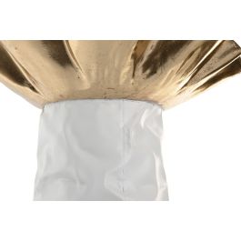 DKD Home Decor Jarrones Glam de Metal Blanco y Dorado - Set de 2 unidades 27x59x27 cm