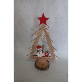 DKD Home Decor Figura Decorativa Árbol de Navidad Tradicional MDF Colores Rojo y Natural 21x8x31.5 cm (Pack 6 Unidades) Precio: 16.28418. SKU: B1DXJGAQRM