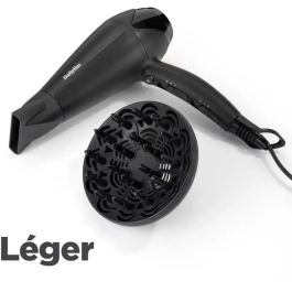 Babyliss Secador de Pelo Power Dry D563DE - 2100W - Motor DC - Secador Profesional con Difusor y Concentrador