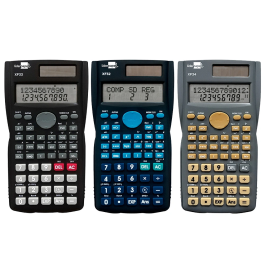 Liderpapel xf35 Calculadora Científica, 240 Funciones, Solar y Pilas, Expositor 10 Unidades, Colores Surtidos