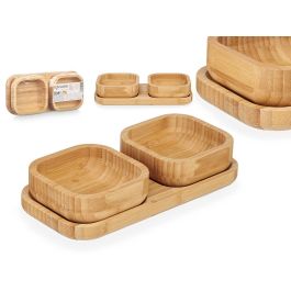 Set Aperitivo Bambú 3 Piezas Kinvara - 23x5x11 cm, Marrón (12 Unidades) Precio: 60.5. SKU: B1ECPZEPGG