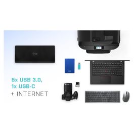 Hub USB i-Tec C31QUATTRODOCKPD Negro