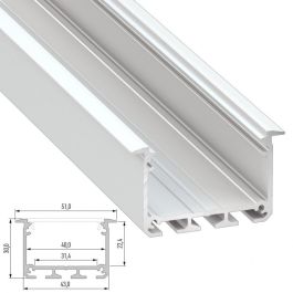Perfil Aluminio Tipo INSO 2,02M - Anodizado Plata