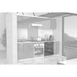 Start Mueble Bajo de Cocina 60 cm Ancho con Encimera Incluida, 2 Cajones y Diseño Contemporáneo - Gris Brillante - Fabricado en Francia Start Mueble Bajo de Cocina 60 cm Ancho con Encimera Incluida, 2 Cajones y Diseño Contemporáneo - Gris Brillante - Fabricado en Francia
