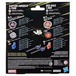 Hasbro HASG1690ES0 Beyblade X Multipack Top Capitán América 4-70 GB vs. Hulk Rojo 1-80 GB, a partir de 8 años
