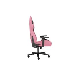 GENESIS Nitro 720 Silla Gaming PC Ergonómica con Asiento Inflable de Tela Negro/Rosa, Reposabrazos 3D Ajustables, Soporta 150 kg
