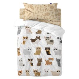 Juego de funda nórdica HappyFriday Mr Fox Cats Multicolor Cuna de Bebé 2 Piezas Juego de funda nórdica HappyFriday Mr Fox Cats Multicolor Cuna de Bebé 2 Piezas