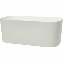 Jardinera con reserva de agua - GARDEN ID Respect - Blanco 50 x 17 cm - 100% residuos domésticos - 100% reciclable - Superficie estructurada. Jardinera con reserva de agua - GARDEN ID Respect - Blanco 50 x 17 cm - 100% residuos domésticos - 100% reciclable - Superficie estructurada.