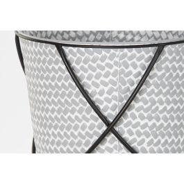 DKD Home Decor Macetero Urban de Metal y Hierro, Colores Gris y Negro, Medidas 37x37x82 cm - Set de Dos Piezas