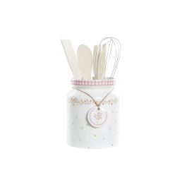DKD Home Decor Bote Utensilios Cocina Shabby Vichy Rosa Blanco 1L Set de 5 Dolomite 12x22x12cm Apto Lavavajillas Microondas Precio: 9.5000004. SKU: S3036927