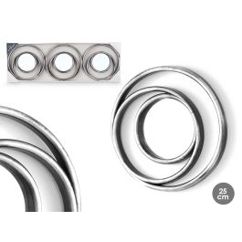 Set 3 Espejos Aros Negro Plateado Giftdecor 76X2CM (8 Unidades) Precio: 48.50000045. SKU: B1E9G3ZG6Z