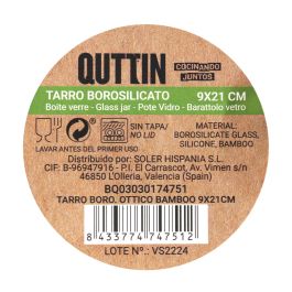 Tarro Boro Ottico Bamboo 9x21 cm - Quttin (12 Unidades) Tarro Boro Ottico Bamboo 9x21 cm - Quttin (12 Unidades)