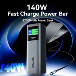 Vention FKEH0 Power Bank 27000mAh 140W Carga Rápida Bidireccional para Portátil y 3 Dispositivos Gris