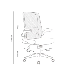 Q-connect Silla de Oficina Alba Malla Base Metálica Ruedas Premium Negro Azul Altura Máx 1110 mm Ancho 610 mm Profundidad 580 mm