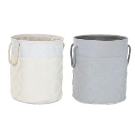 DKD Home Decor Cesta Basicos Gris Crema 40 x 44 x 40 cm (4 Unidades) Precio: 52.78999979. SKU: B1E6XWT73Y