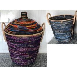 DKD Home Decor Cesta Decorativa Boho de Almacenaje Ratán Azul Negro | Set 3 Piezas | 51 cm Ancho x 51 cm Largo x 65 cm Alto Precio: 155.66892. SKU: B1DQXB95S8
