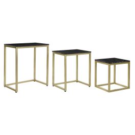 Juego de 3 mesas DKD Home Decor Negro Dorado 50 x 35 x 60 cm Precio: 169.78999994. SKU: B1KMYZCATQ