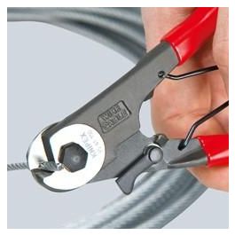 Knipex 95 61 150 - Cortacables Bowden pulido de acero, 150 mm, mango de plástico, para cables de 3 mm
