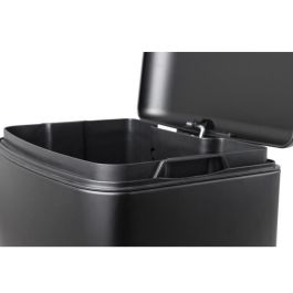 KITCHEN MOVE Papelera con pedal para cocina - Acero negro mate - 40L GREENWICH