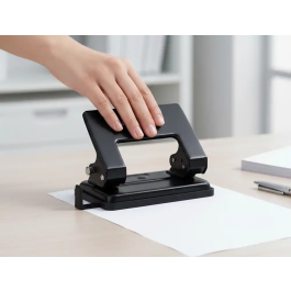 Greening Taladrador Metálico Negro, Capacidad 20 Hojas