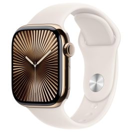 Apple Watch Series 10 GPS + Cellular 42mm Titanio Oro con Correa Sport Band Talla S/M Precio: 917.50000023. SKU: B19DCTHXGJ