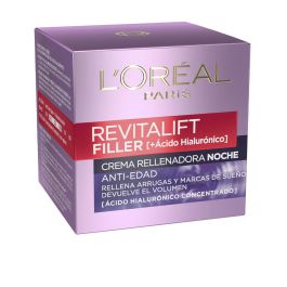 L'Oréal Paris REVITALIFT FILLER Crema de Noche con Ácido Hialurónico para Revitalizar y Recuperar Volumen, 50 ml