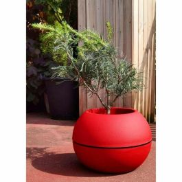 Riviera maceta bola de granito rojo, diámetro 40 cm Riviera maceta bola de granito rojo, diámetro 40 cm