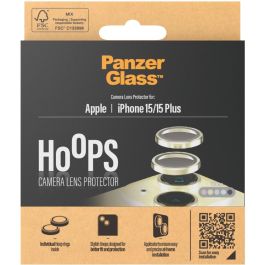 PanzerGlass Protector de Cámara Hoops iPhone 15 y 15 Plus Amarillo