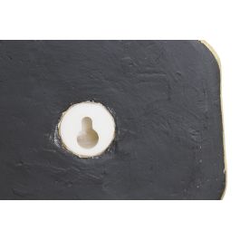 DKD Home Decor Decoración Pared Chic Corazón Resina y Cristal Dorado 26x21x5 cm
