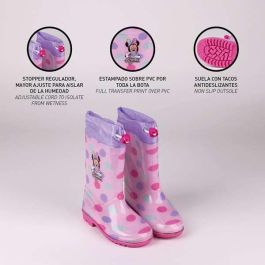 Cerdá T027 Botas de Lluvia PVC de Minnie Mouse para Niñas, Color Rosa, Talla 27. Calzado Infantil Impermeable, ideal a partir de 3 años.