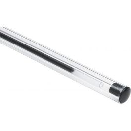 Bic Bolígrafo de capuchón Cristal Original, tinta negra, punta de 1 mm, trazo 0,4 mm, cuerpo transparente, escritura 3 km