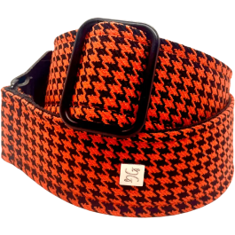GETM Correa Guitarra Bajo Fly Hounds Tooth Orange