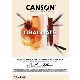 Bloc De Dibujo Canson Graduate Mix Media Encolado Natural Doble Cara A3 220G 30H 5 unidades Precio: 52.88999976. SKU: B1HKD3N9T9