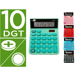 Liderpapel Calculadora Sobremesa XF25 10 Dígitos Solar y Pilas 12.7x10.5x2.4 cm Expositor 10 Unidades Precio: 78.49999993. SKU: B1843PXBNS