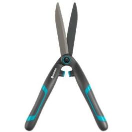 Gardena 12302-30 Tijera para setos PrecisionCut, Hoja recta de 18 cm, Mango ergonómico de plástico Negro/Azul