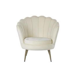 DKD Home Decor Sillón Individual Glam Layn Blue Crema Poliéster Metal 80x75x86 cm Altura Asiento 41cm Desmontable DKD Home Decor Sillón Individual Glam Layn Blue Crema Poliéster Metal 80x75x86 cm Altura Asiento 41cm Desmontable