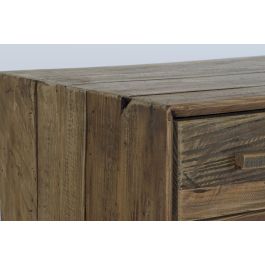 DKD Home Decor Mesa TV de Pino Natural Colección Alpino Chiara Envejecido 180x48x65 cm con 2 Cajones y 4 Puertas